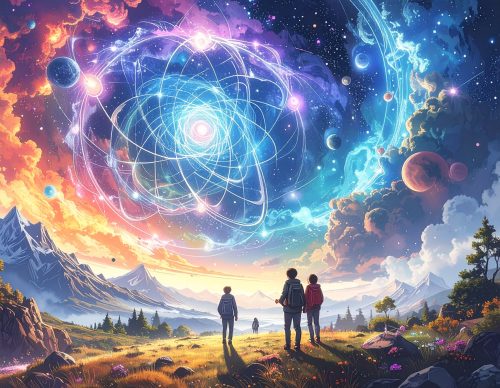 Firefly_Desarrolla-una-imagen-de-estudiantes-navegando-en-un-campo-cuántico-y-explorando.-Dib-808188